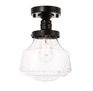 Elegant Lighting - LD6246BK - One Light Flush Mount - Lyle - Black