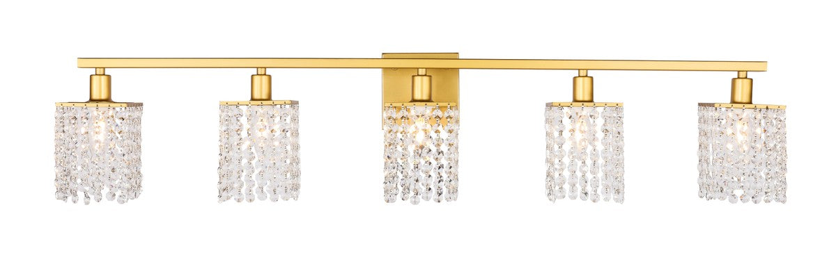 Elegant Lighting - LD7014BR - Five Light Wall Sconce - Phineas - Brass