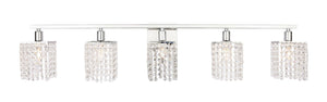 Elegant Lighting - LD7015C - Five Light Wall Sconce - Phineas - Chrome