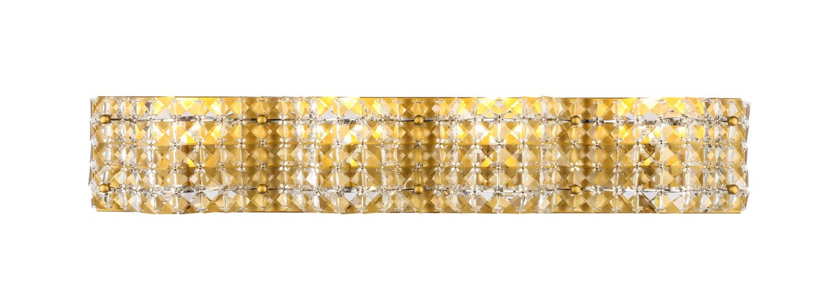 Elegant Lighting - LD7018BR - Four Light Wall Sconce - Ollie - Brass And Clear Crystals