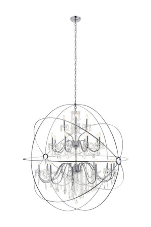 Elegant Lighting - LD8801D60C - 24 Light Pendant - Cordelia - Chrome