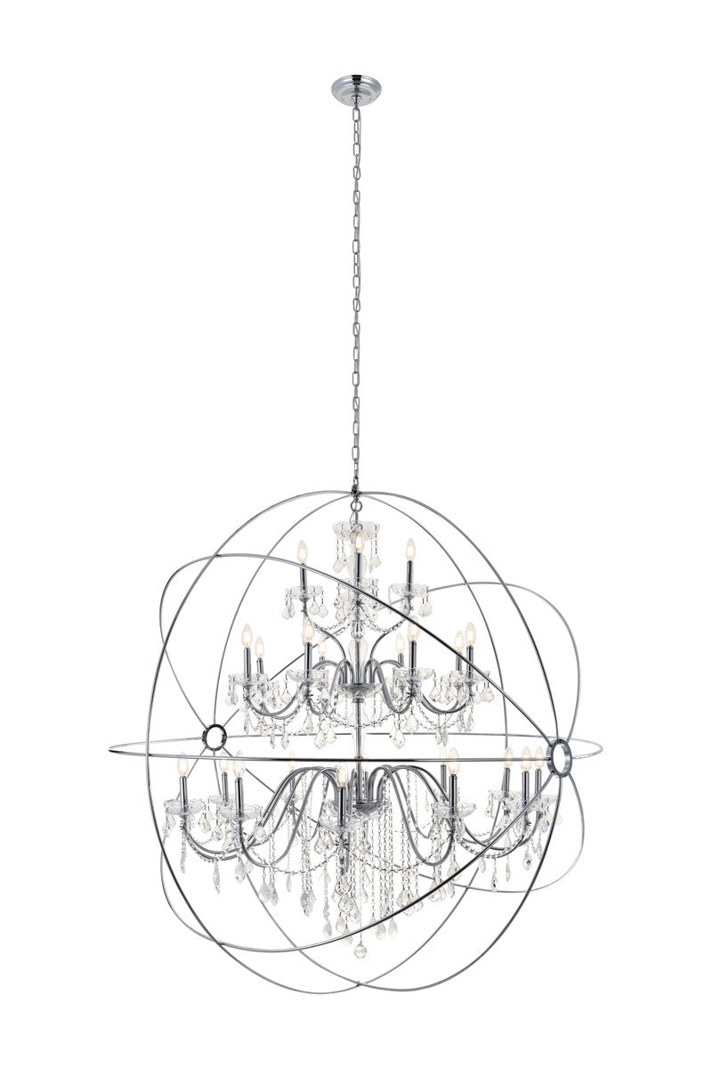 Elegant Lighting - LD8801D60C - 24 Light Pendant - Cordelia - Chrome