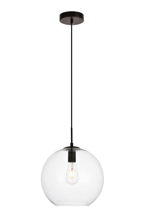 Elegant Lighting - LDPD2114 - One Light Pendant - Placido - Black and Clear
