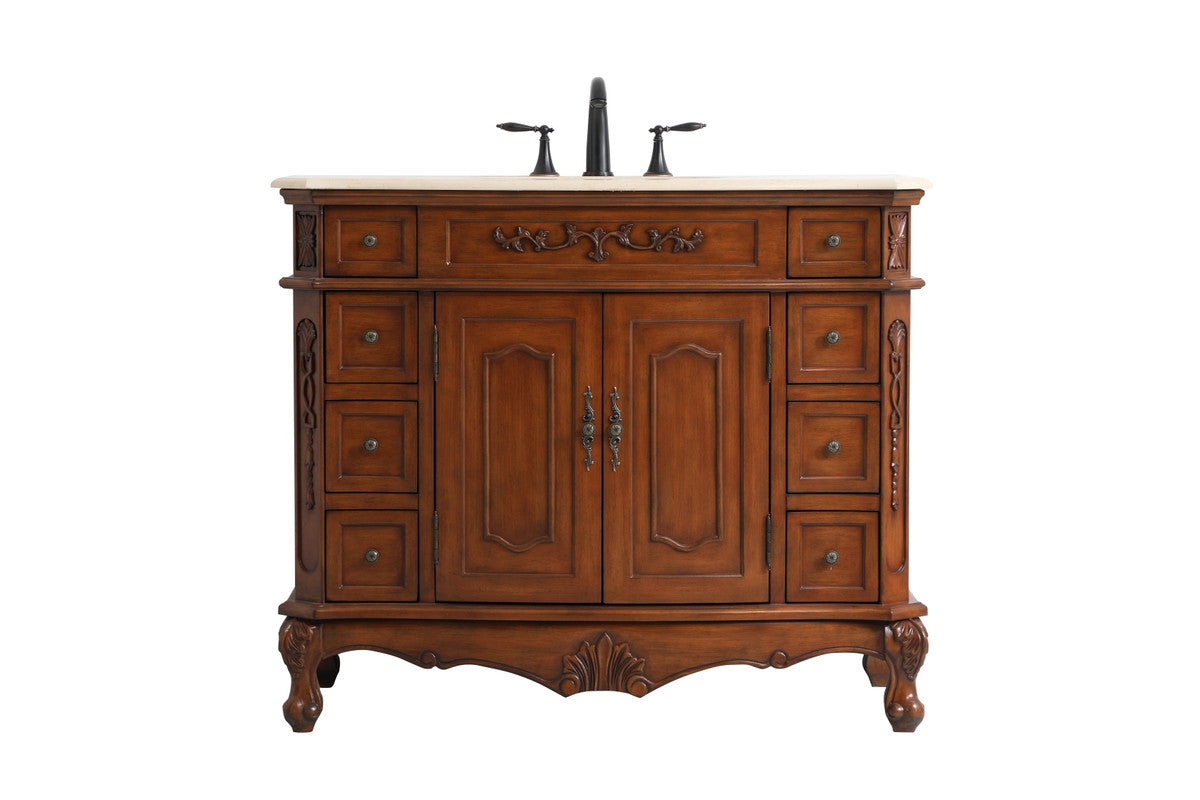 Elegant Lighting - VF10142TK - Single Bathroom Vanity - Danville - Teak