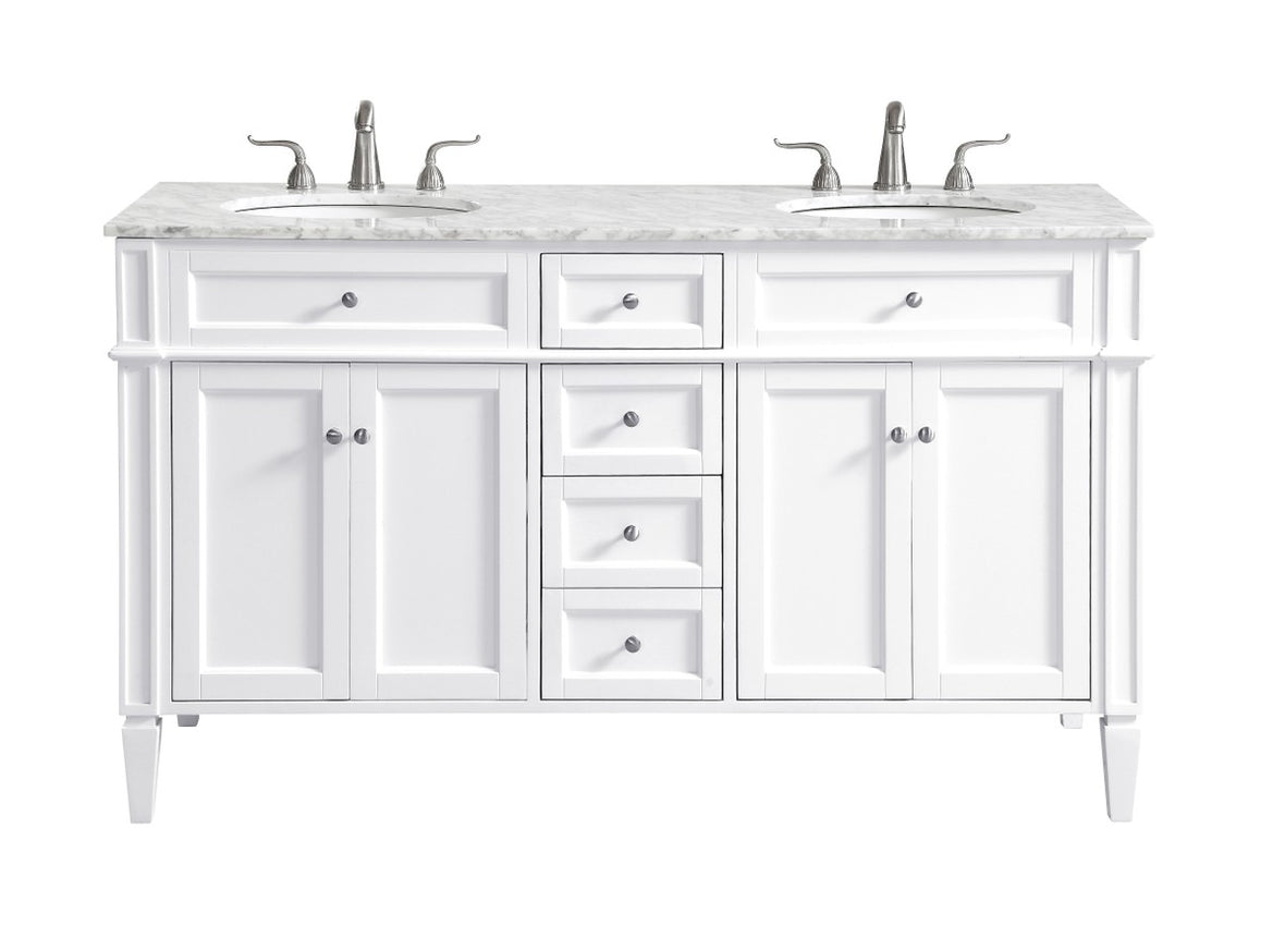 Elegant Lighting - VF12560DWH - Double Bathroom Vanity Set - Park Avenue - white