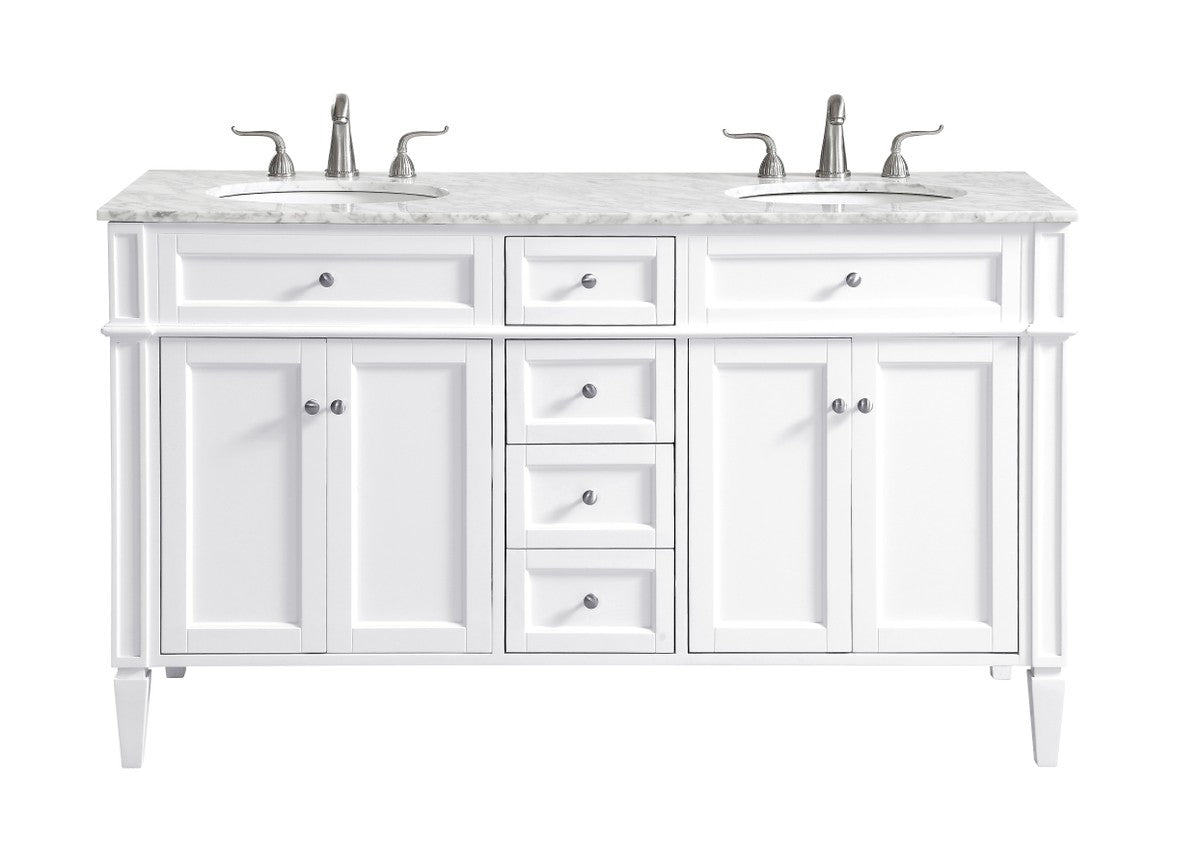 Elegant Lighting - VF12560DWH - Double Bathroom Vanity Set - Park Avenue - White