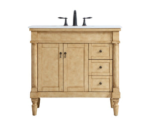 Elegant Lighting - VF13036AB - Single Bathroom Vanity - Lexington - Antique Beige