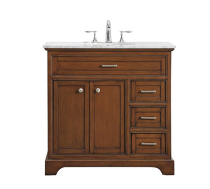 Elegant Lighting - VF15036TK - Single Bathroom Vanity Set - Americana - Teak