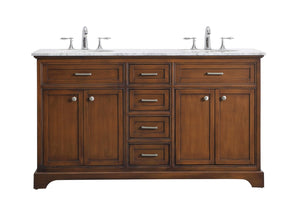 Elegant Lighting - VF15060DTK - Double Bathroom Vanity Set - Americana - Teak