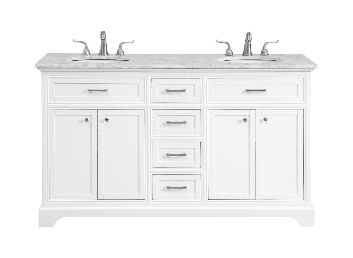 Elegant Lighting - VF15060DWH - Double Bathroom Vanity Set - Americana - White