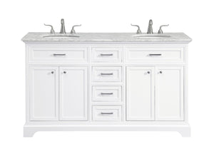 Elegant Lighting - VF15060DWH - Double Bathroom Vanity Set - Americana - White