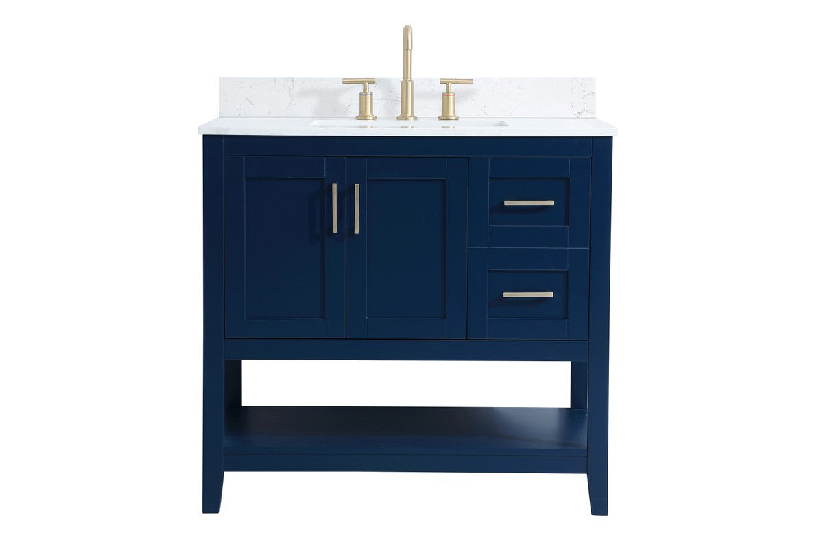 Elegant Lighting - VF16036BL-BS - Bathroom Vanity Set - Aubrey - Blue