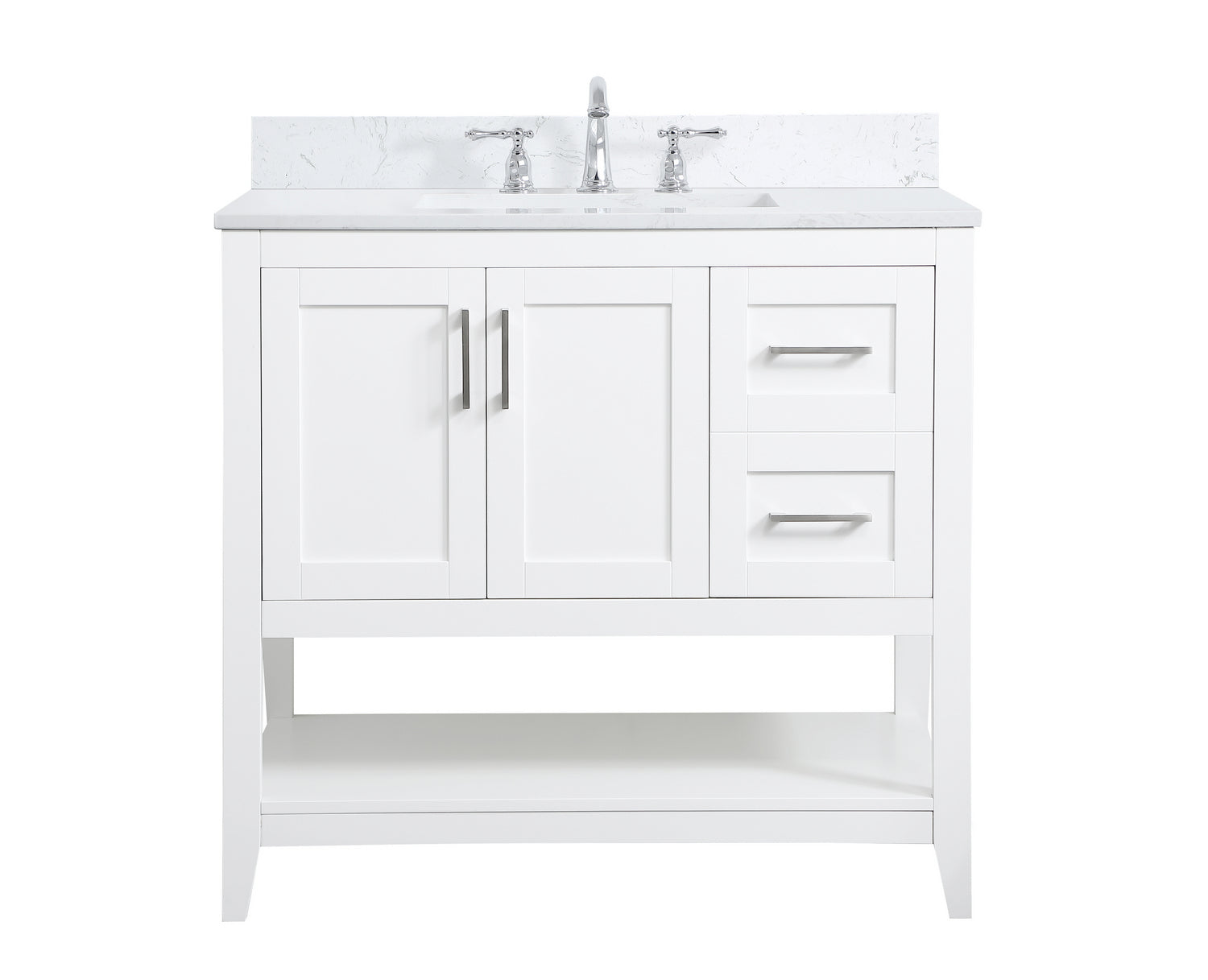 Elegant Lighting - VF16036WH-BS - Bathroom Vanity Set - Aubrey - White