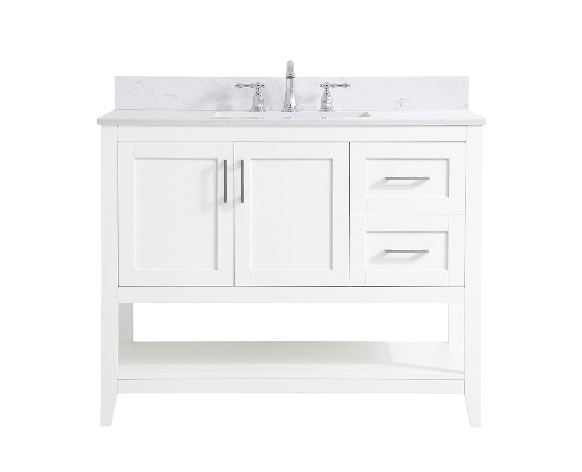 Elegant Lighting - VF16042WH-BS - Bathroom Vanity Set - Aubrey - White