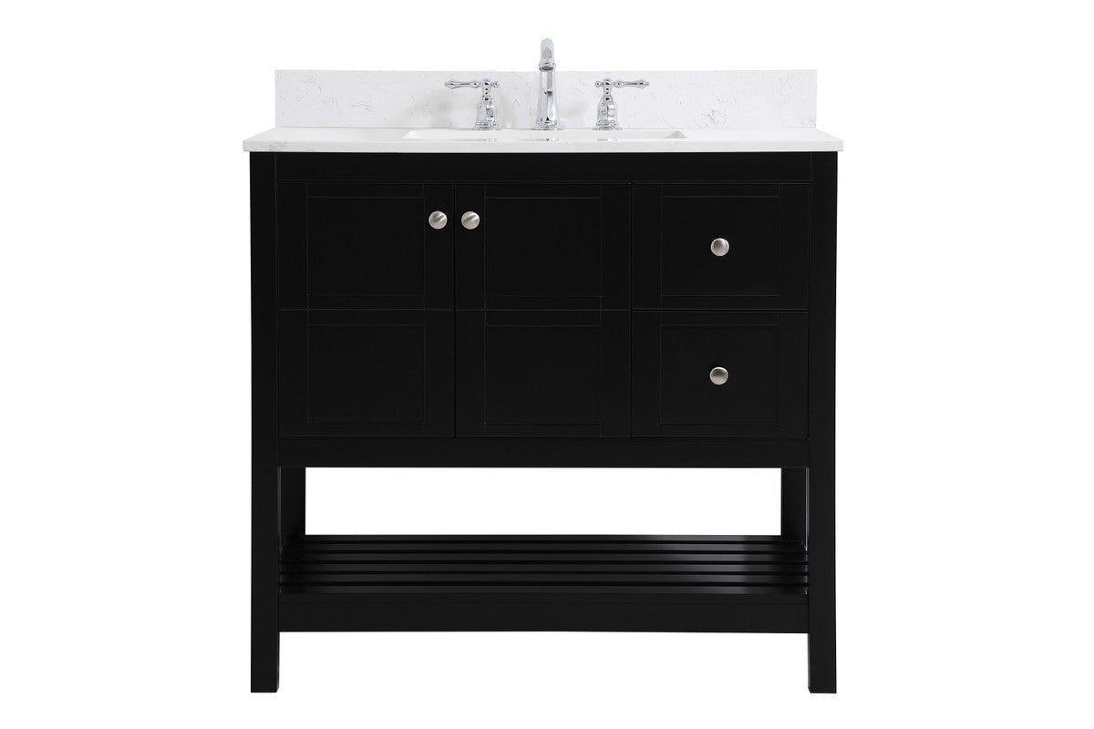 Elegant Lighting - VF16436BK-BS - Bathroom Vanity Set - Theo - Black