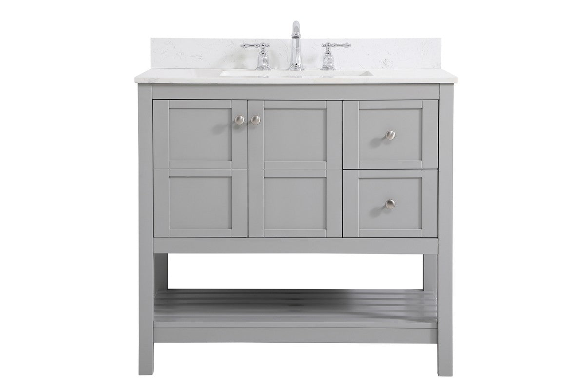 Elegant Lighting - VF16436GR-BS - Bathroom Vanity Set - Theo - Gray