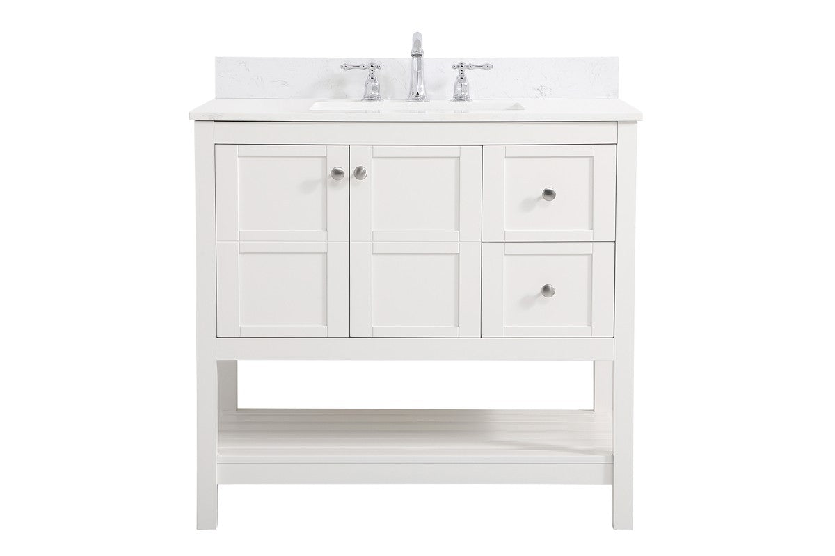 Elegant Lighting - VF16436WH-BS - Bathroom Vanity Set - Theo - White