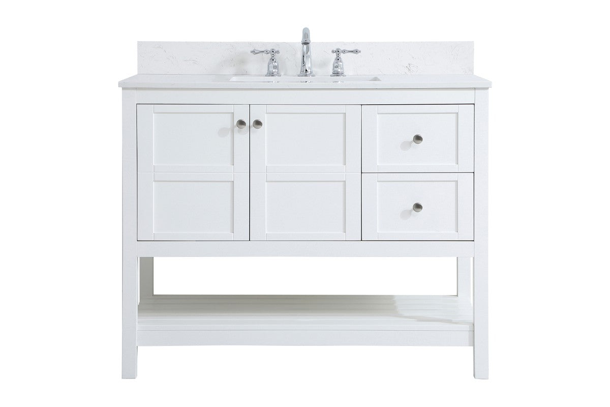 Elegant Lighting - VF16442WH-BS - Bathroom Vanity Set - Theo - White