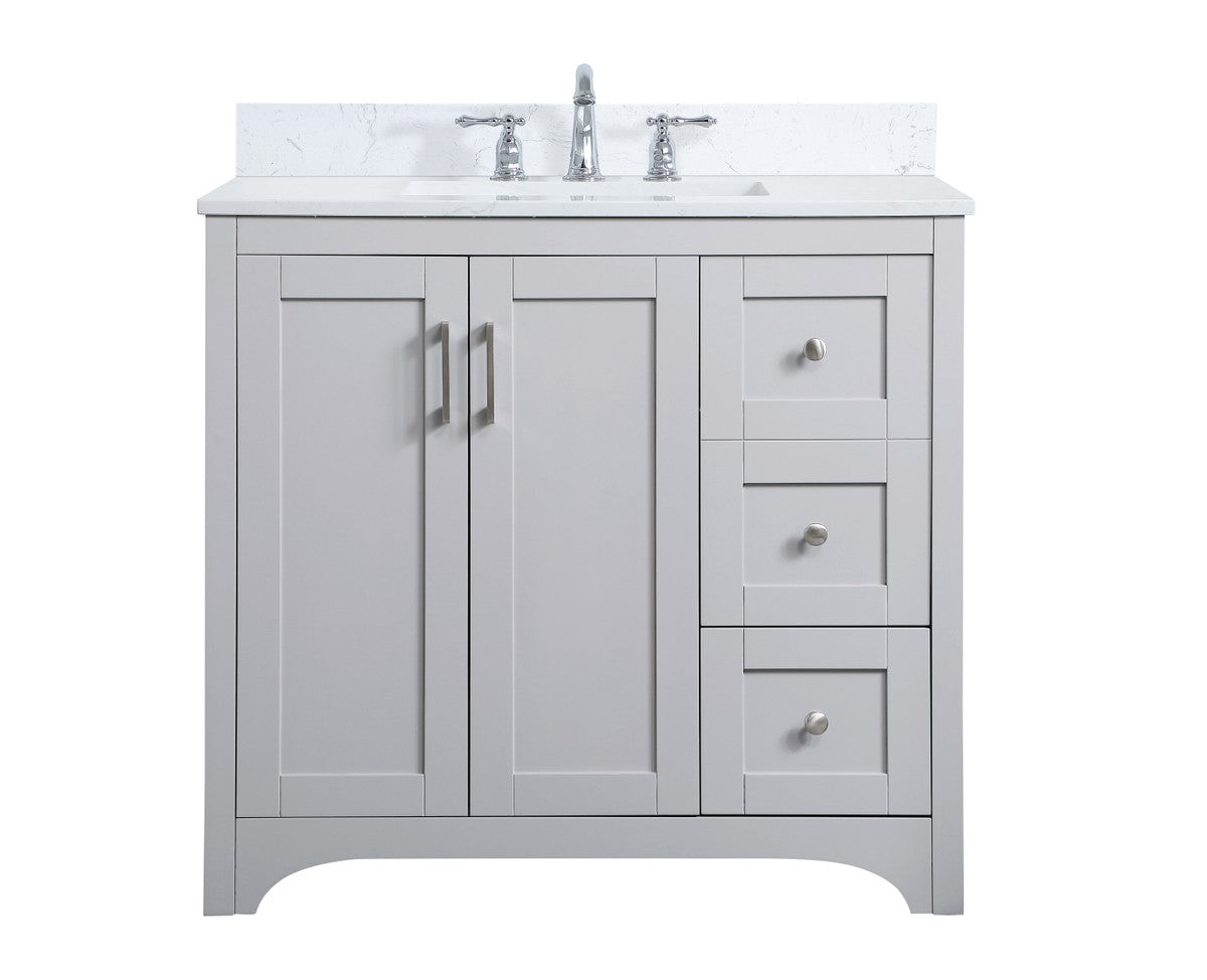 Elegant Lighting - VF17036GR-BS - Bathroom Vanity Set - Moore - Grey