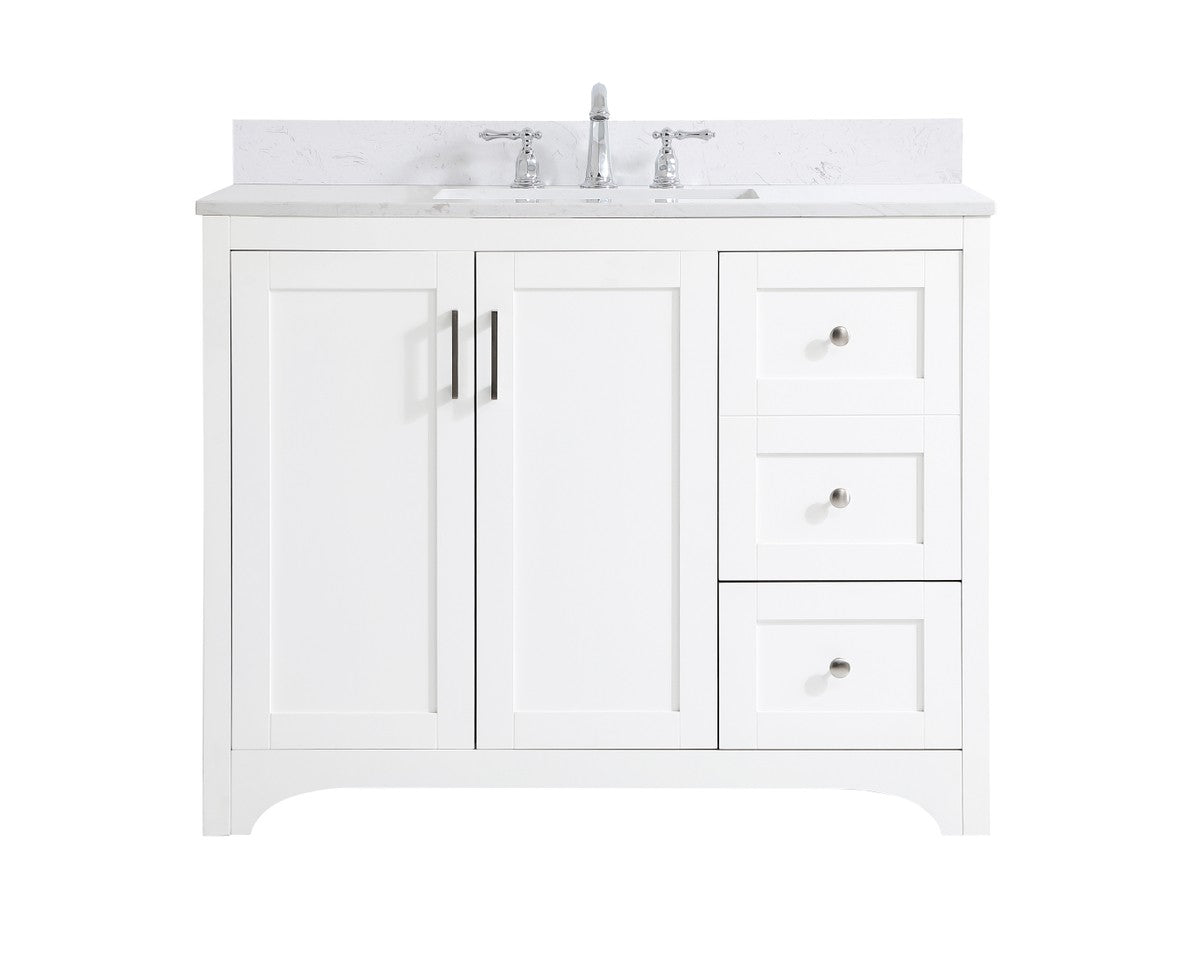 Elegant Lighting - VF17042WH-BS - Bathroom Vanity Set - Moore - White