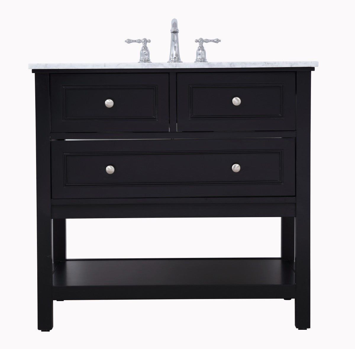 Elegant Lighting - VF27036BK - Single Bathroom Vanity Set - Metropolis - Black