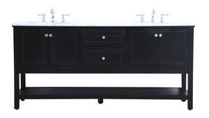 Elegant Lighting - VF27072BK - Double Sink Bathroom Vanity Set - Metropolis - Black