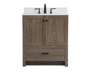 Elegant Lighting - VF2830WO-BS - Bathroom Vanity Set - Soma - Weathered Oak