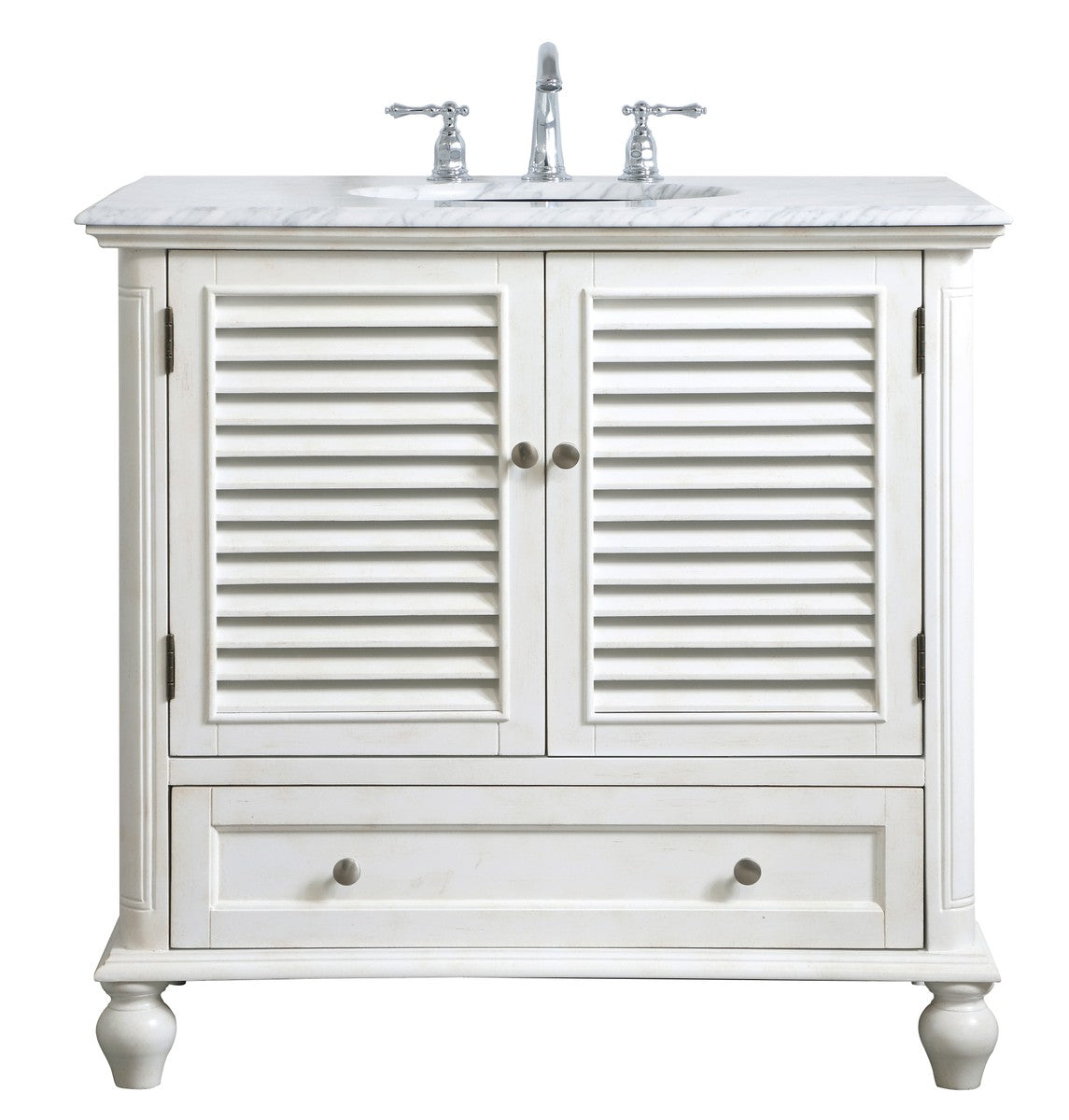 Elegant Lighting - VF30536AW - Single Bathroom Vanity - Rhodes - Antique White