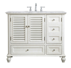 Elegant Lighting - VF30542AW - Single Bathroom Vanity - Rhodes - Antique White