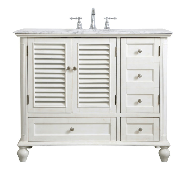 Elegant Lighting - VF30542AW - Single Bathroom Vanity - Rhodes - antique white