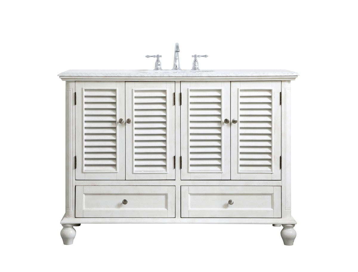 Elegant Lighting - VF30548AW - Single Bathroom Vanity - Rhodes - Antique White