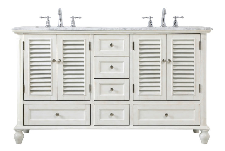 Elegant Lighting - VF30560DAW - Double Bathroom Vanity - Rhodes - antique white