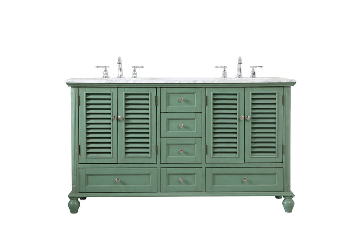 Elegant Lighting - VF30560DVM - Double Bathroom Vanity - Rhodes - vintage mint
