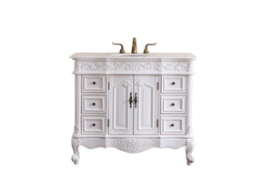 Elegant Lighting - VF38842AW - Single Bathroom Vanity Set - Oakland - Antique White