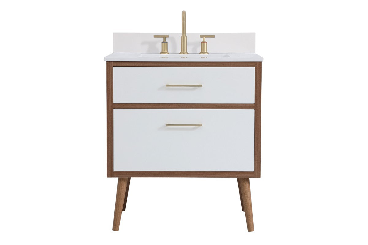 Elegant Lighting - VF41030WH-BS - Bathroom Vanity Set - Boise - White