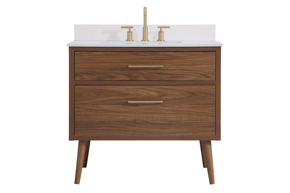 Elegant Lighting - VF41036WB-BS - Bathroom Vanity Set - Boise - Walnut Brown