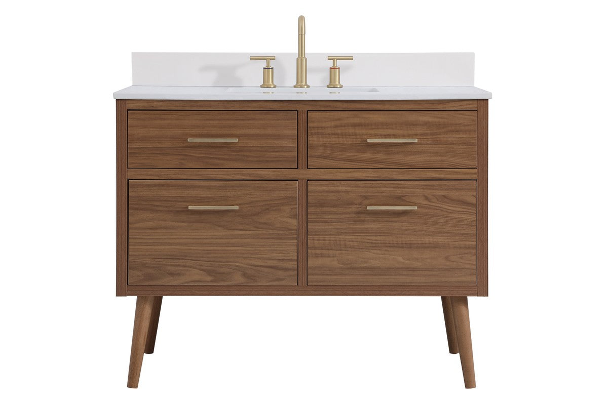 Elegant Lighting - VF41042WB-BS - Bathroom Vanity Set - Boise - Walnut Brown