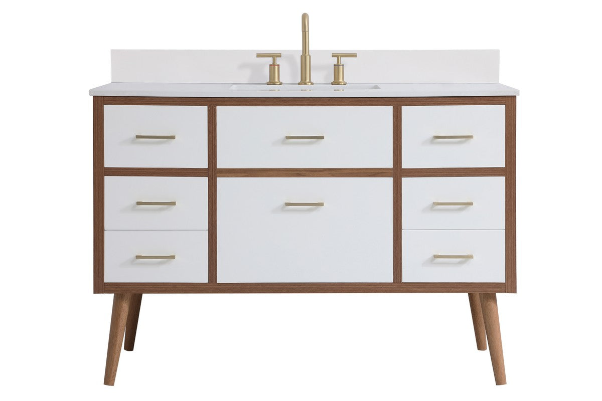 Elegant Lighting - VF41048WH-BS - Bathroom Vanity Set - Boise - White