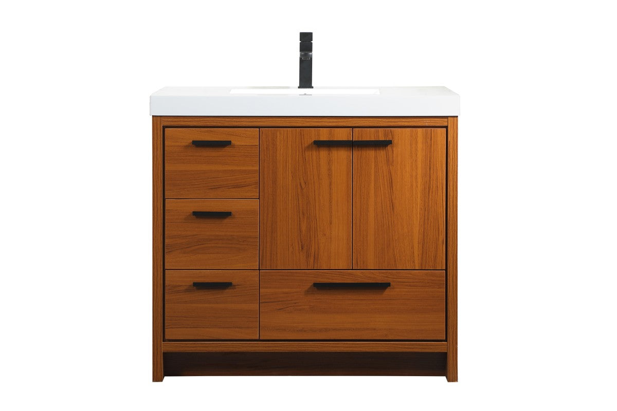 Elegant Lighting - VF46036MTK - Bathroom Vanity Set - Wyatt - Teak