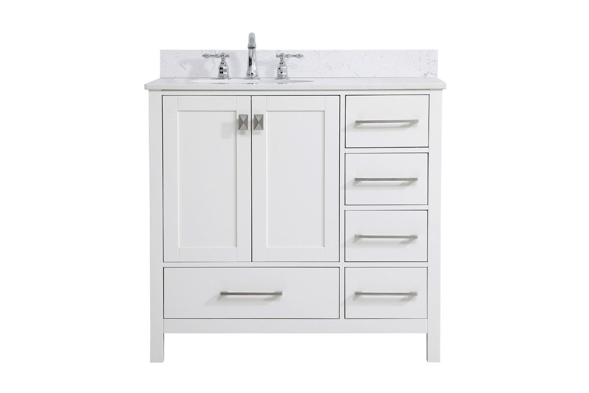 Elegant Lighting - VF18836WH-BS - Bathroom Vanity Set - Irene - White