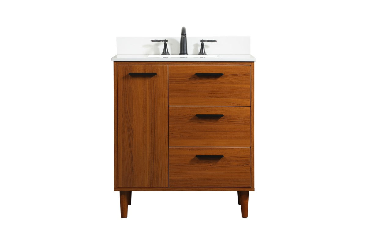 Elegant Lighting - VF47030MTK-BS - Vanity Sink Set - Baldwin - Teak