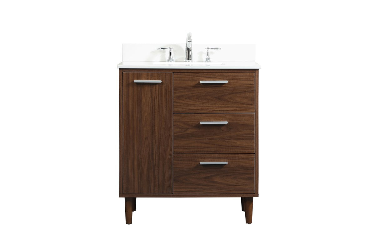 Elegant Lighting - VF47030MWT-BS - Vanity Sink Set - Baldwin - Walnut