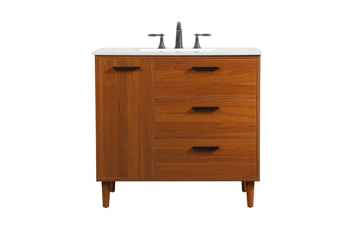 Elegant Lighting - VF47036MTK - Vanity Sink Set - Baldwin - Teak