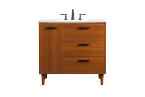 Elegant Lighting - VF47036MTK - Vanity Sink Set - Baldwin - Teak