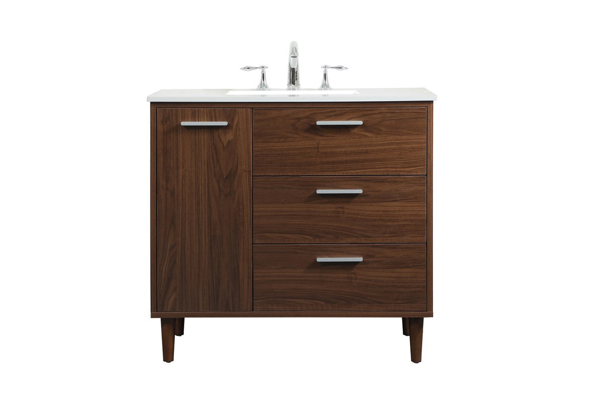 Elegant Lighting - VF47036MWT - Vanity Sink Set - Baldwin - Walnut