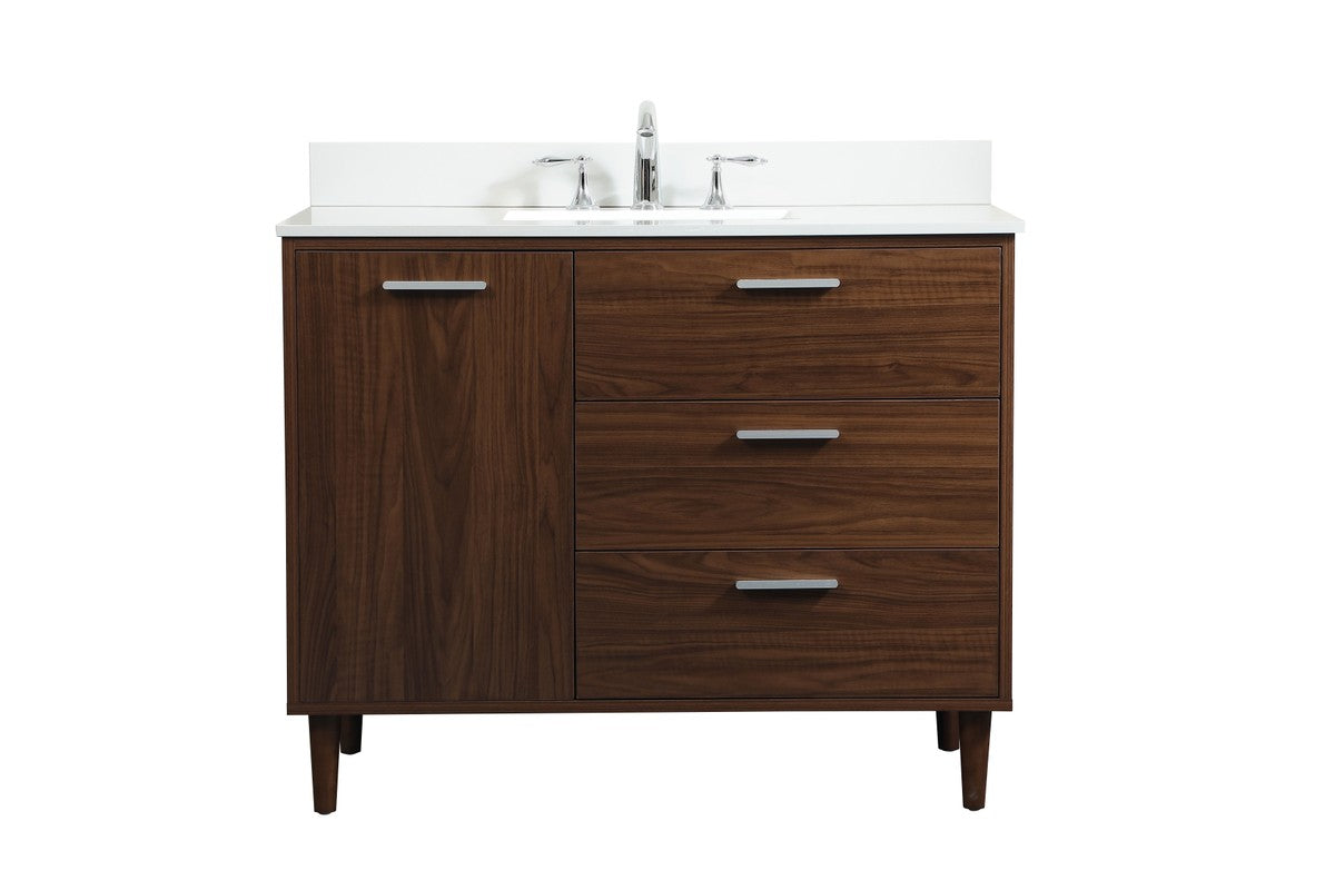 Elegant Lighting - VF47042MWT-BS - Vanity Sink Set - Baldwin - Walnut