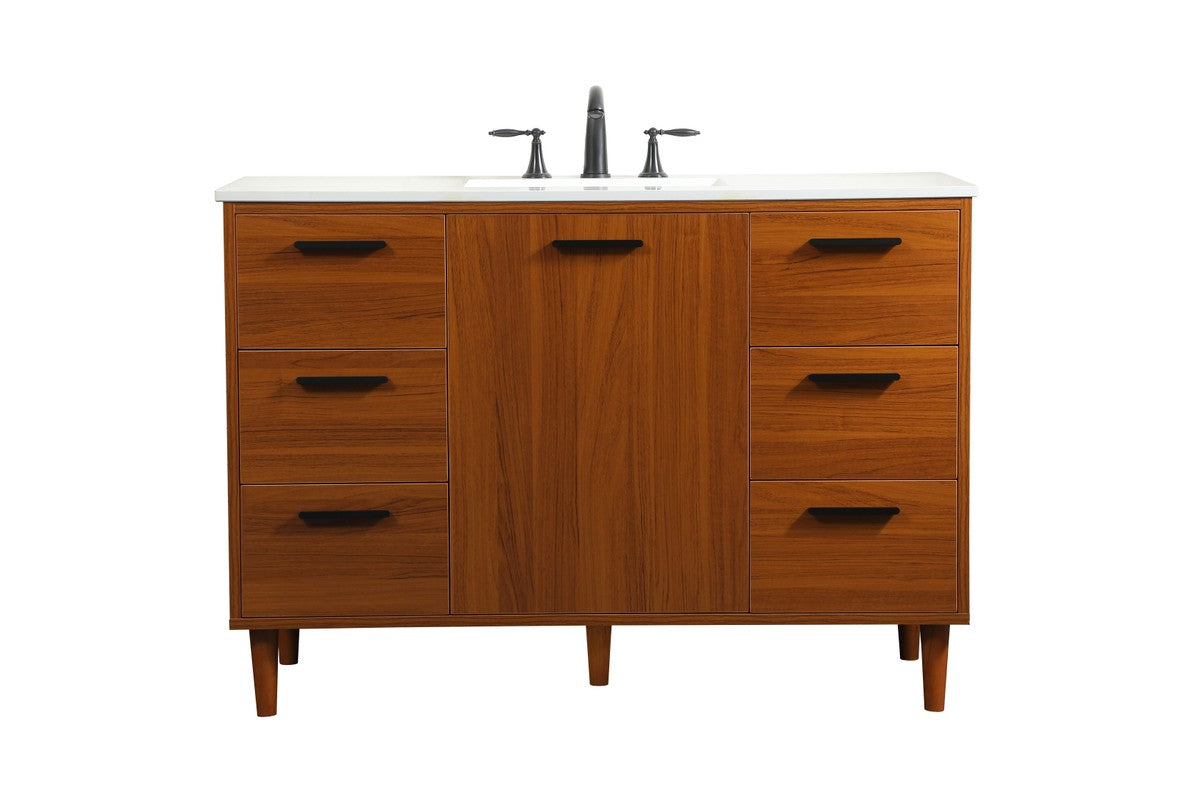 Elegant Lighting - VF47048MTK - Vanity Sink Set - Baldwin - Teak