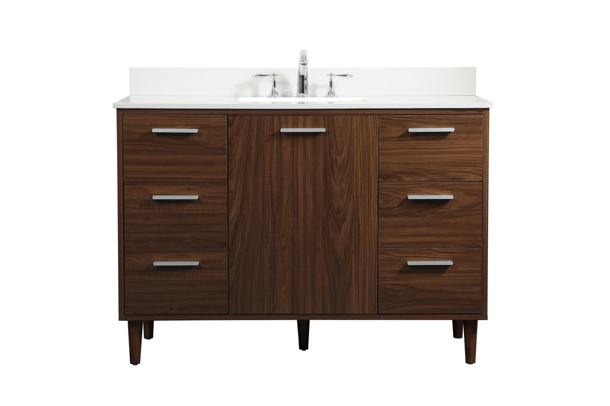 Elegant Lighting - VF47048MWT-BS - Vanity Sink Set - Baldwin - Walnut