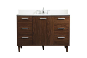 Elegant Lighting - VF47048MWT-BS - Vanity Sink Set - Baldwin - Walnut