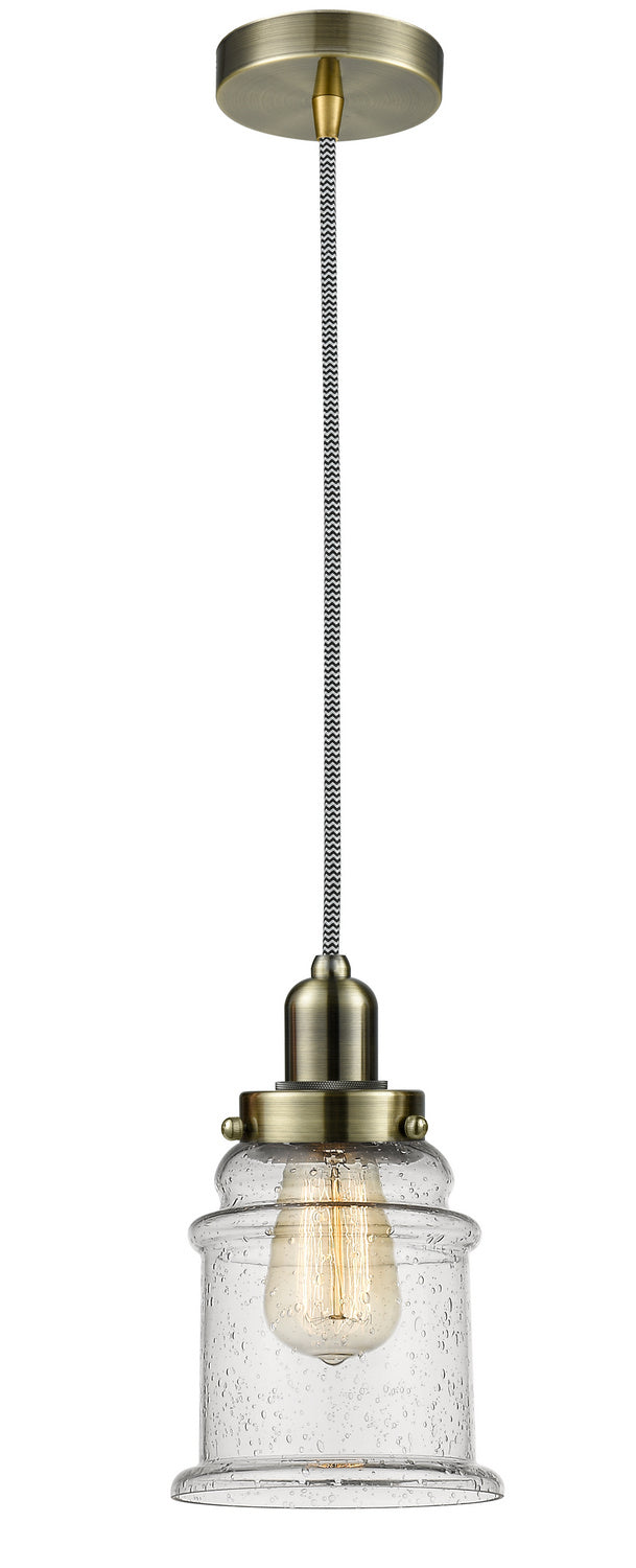 Innovations - 100AB-10BW-0H-AB-G184 - One Light Mini Pendant - Whitney - Antique Brass